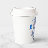 Blue Bunny Boys 1st Birthday Personalize Name Age Papieren Bekers (Rechts)