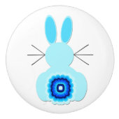 Blue Bunny Ceramic Pull Keramische Knop (Voorkant)