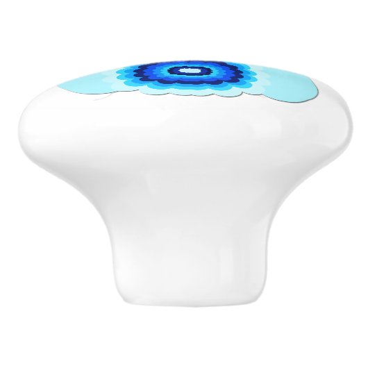 Blue Bunny Ceramic Pull Keramische Knop (Zijkant)