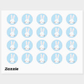 Blue Bunny Custom Ronde Sticker (Vel)