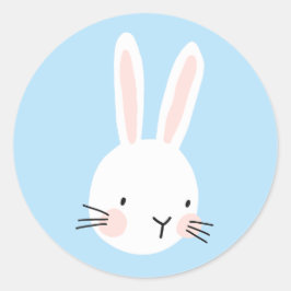Blue Bunny Custom Ronde Sticker