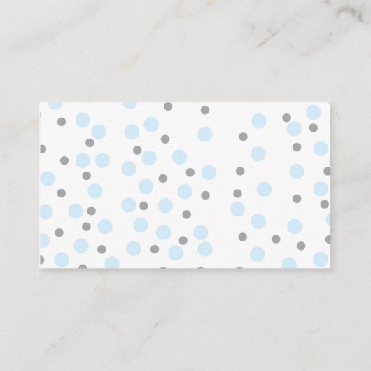 Blue Bunny Diaper Raffle Ticket Informatiekaartje (Achterkant)