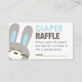 Blue Bunny Diaper Raffle Ticket Informatiekaartje (Voorkant)