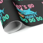 Blue Bunny Ears Shark Easter Hunt Cadeaupapier (Rol Hoek)