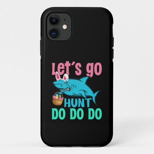 Blue Bunny Ears Shark Easter Hunt Case-Mate iPhone Case (Achterkant)