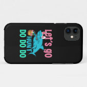 Blue Bunny Ears Shark Easter Hunt Case-Mate iPhone Case (Achterkant (horizontaal))