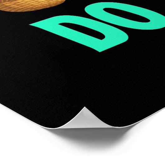 Blue Bunny Ears Shark Easter Hunt Poster (Hoek)