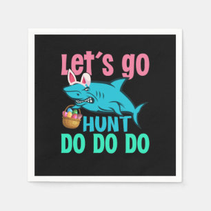 Blue Bunny Ears Shark Easter Hunt Servet