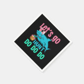 Blue Bunny Ears Shark Easter Hunt Servet (Hoek)