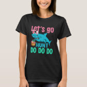 Blue Bunny Ears Shark Easter Hunt T-shirt (Voorkant)