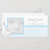 Blue Bunny Easter-fotokaarten Feestdagenkaart (Voorkant / Achterkant)