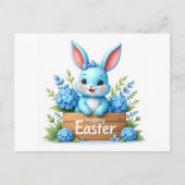 Blue Bunny Feestdagenkaart (Voorkant)