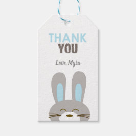 Blue Bunny Gift Label Cadeaulabel