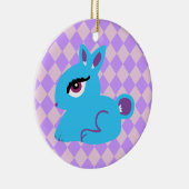 Blue Bunny Keramisch Ornament (Rechts)