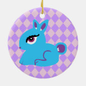 Blue Bunny Keramisch Ornament (Achterkant)