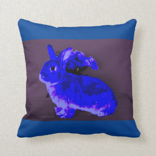 Blue Bunny Kussen