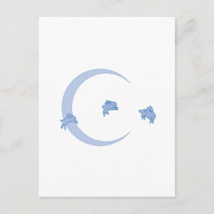 BLUE BUNNY MOON BRIEFKAART