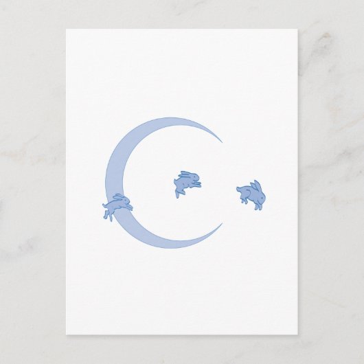 BLUE BUNNY MOON BRIEFKAART (Voorkant)