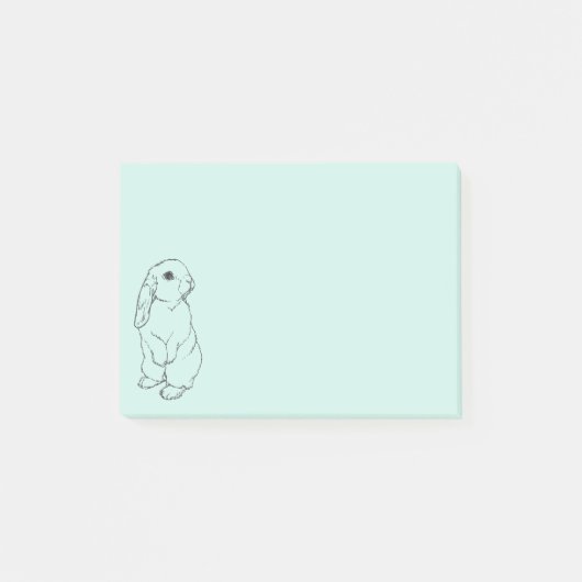 Blue Bunny Post-it Note Pad (Voorkant)