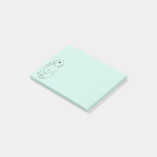 Blue Bunny Post-it Note Pad (Schuin)