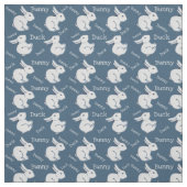Blue Bunny Rabbit Duck Illusion Child's Neursery Stof (Swatch)