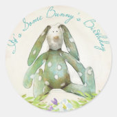 Blue Bunny Rabbit Sticker (Voorkant)