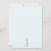 Blue Bunny Second Birthday Invitation Kaart (Achterkant)