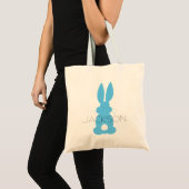 Blue Bunny Silhouette Easter, speciaal gepersonali Tote Bag (Voorkant (product))