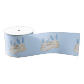 Blue Bunny Slipper Get Well Soon Baby Shower Grosgrain Lint (Spoel)