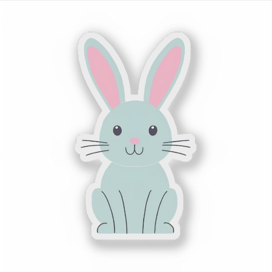 Blue Bunny Sticker (Voorkant)