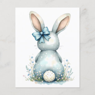 Blue Bunny Tail Cottontail Paashaas met Eieren Flyer