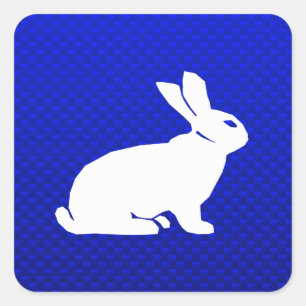Blue Bunny Vierkante Sticker