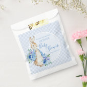 Blue Bunny Waterverf Baby shower Bedankzakje (Gezegeld)