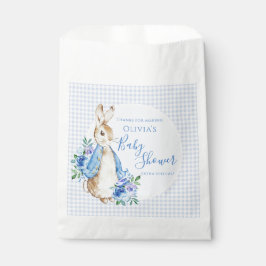 Blue Bunny Waterverf Baby shower Bedankzakje