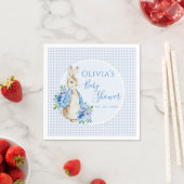 Blue Bunny Waterverf Baby shower Servet (Insitu)