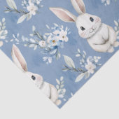 Blue Bunny Wishes – Custom Easter Wrapping Paper Tissuepapier (Detail)