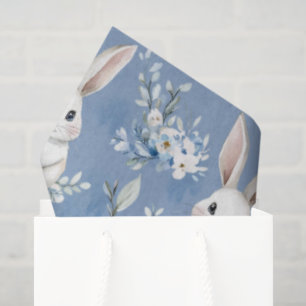 Blue Bunny Wishes – Op maat gemaakte Pasen-verpakk Tissuepapier