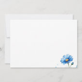 Blue Bunny Wonderland Tea Party Boy Baby shower Kaart (Achterkant)