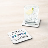 Blue Bunting Hallo Summer Bier Onderzetter (Rechterzijde)