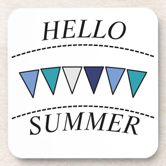 Blue Bunting Hallo Summer Bier Onderzetter (Voorkant)