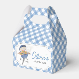 Blue Burger BBQ Baby shower Bedankdoosjes
