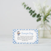 Blue Burger BBQ Baby shower Boeken voor Baby Informatiekaartje (Staand voorkant)
