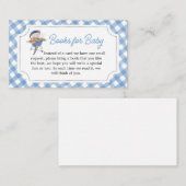 Blue Burger BBQ Baby shower Boeken voor Baby Informatiekaartje (Voorkant / Achterkant)