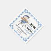 Blue Burger BBQ Baby shower Servet (Hoek)