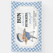 Blue Burger BBQ Baby shower Spandoek (Verticaal)