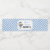 Blue Burger BBQ Baby shower Waterfles Etiket (Enkel label)