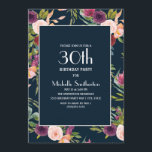 Blue Burgundy Blush Floral 30th Birthday Kaart<br><div class="desc">Elegant navy blue,  Bourgogne,  en wazige roze boho-achtige waterverf met een 30e verjaardag uitnodiging voor vrouwen. De tekst en de doopvonten zijn volledig klantgericht op deze uitnodiging wanneer u het ontwerphulpmiddel van Zazzle gebruikt. Neem contact met ons op voor hulp bij het aanpassen of aanpassen van producten.</div>
