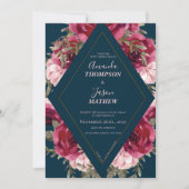 Blue Burgundy Blush Pink Beauful Floral Wedding (Voorkant)