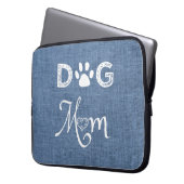 Blue Burlap Dog-laptophoes Laptop Sleeve (Voorkant Links)
