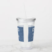 Blue Burlap Dog Ma Acryltumbler Acryl Drinkbeker (Links)